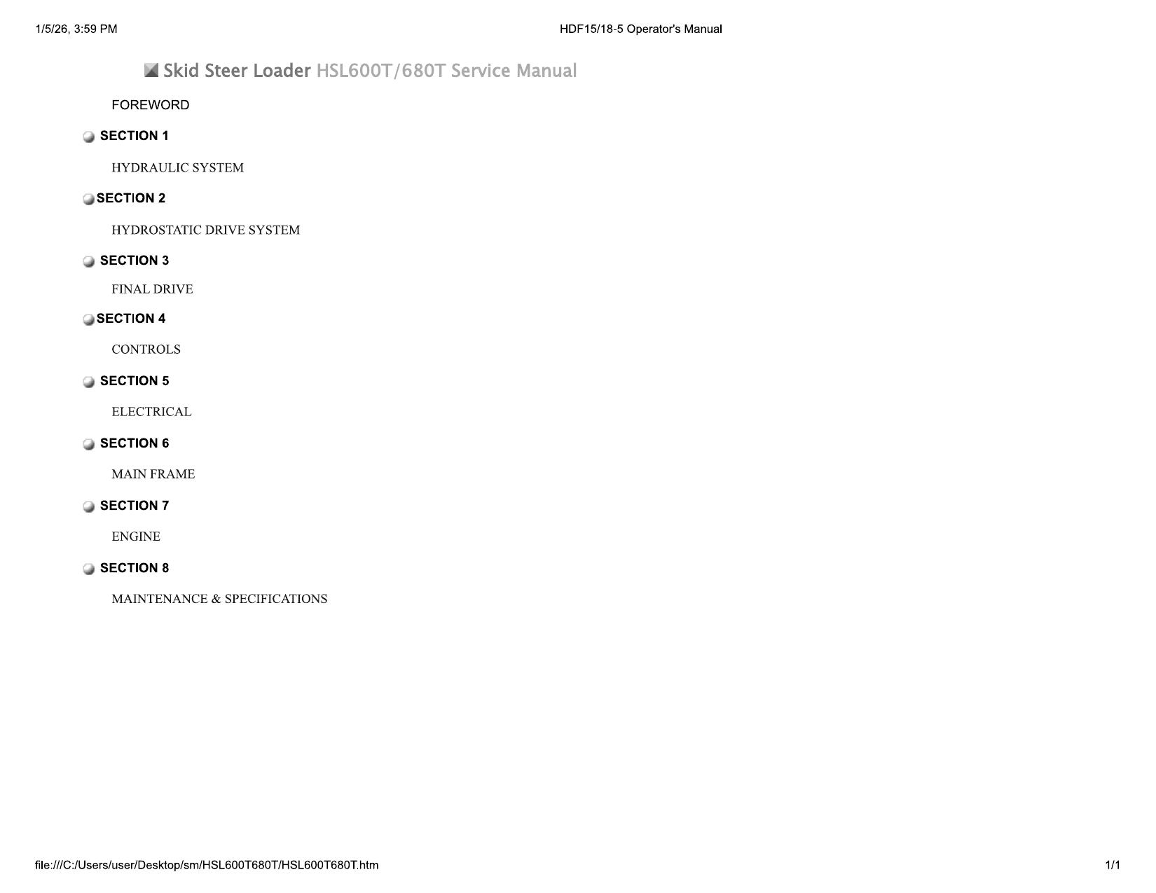 HSL600T HSL680T Service Manual